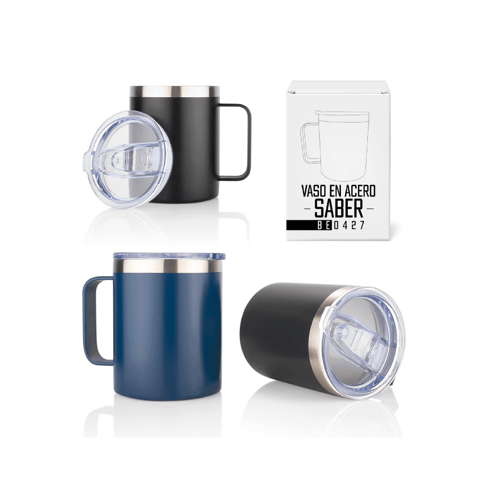 Merchandising corporativo personalizado Mug en Acero Saber 380 ml